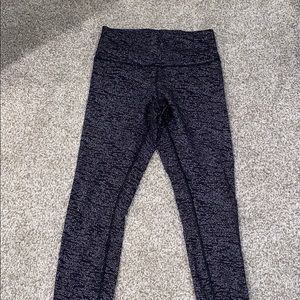 Lululemon wunderunder black and white print